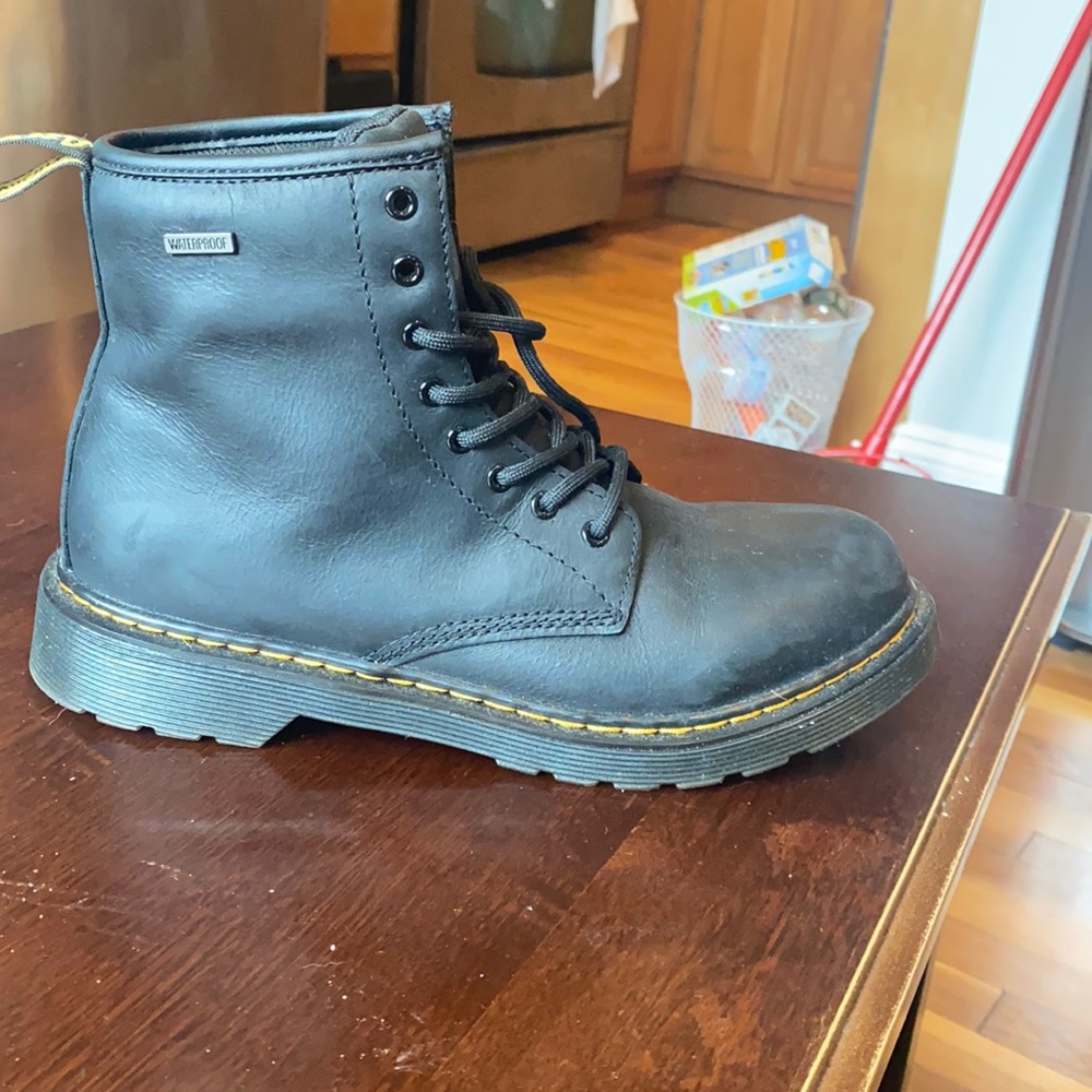 Doc Martens waterproof boots.